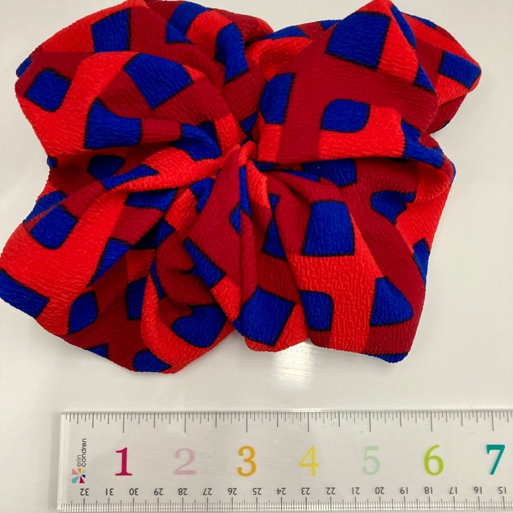 **5 for $25** bundle me! Red/blue patriotic mega jumbo scrunchie